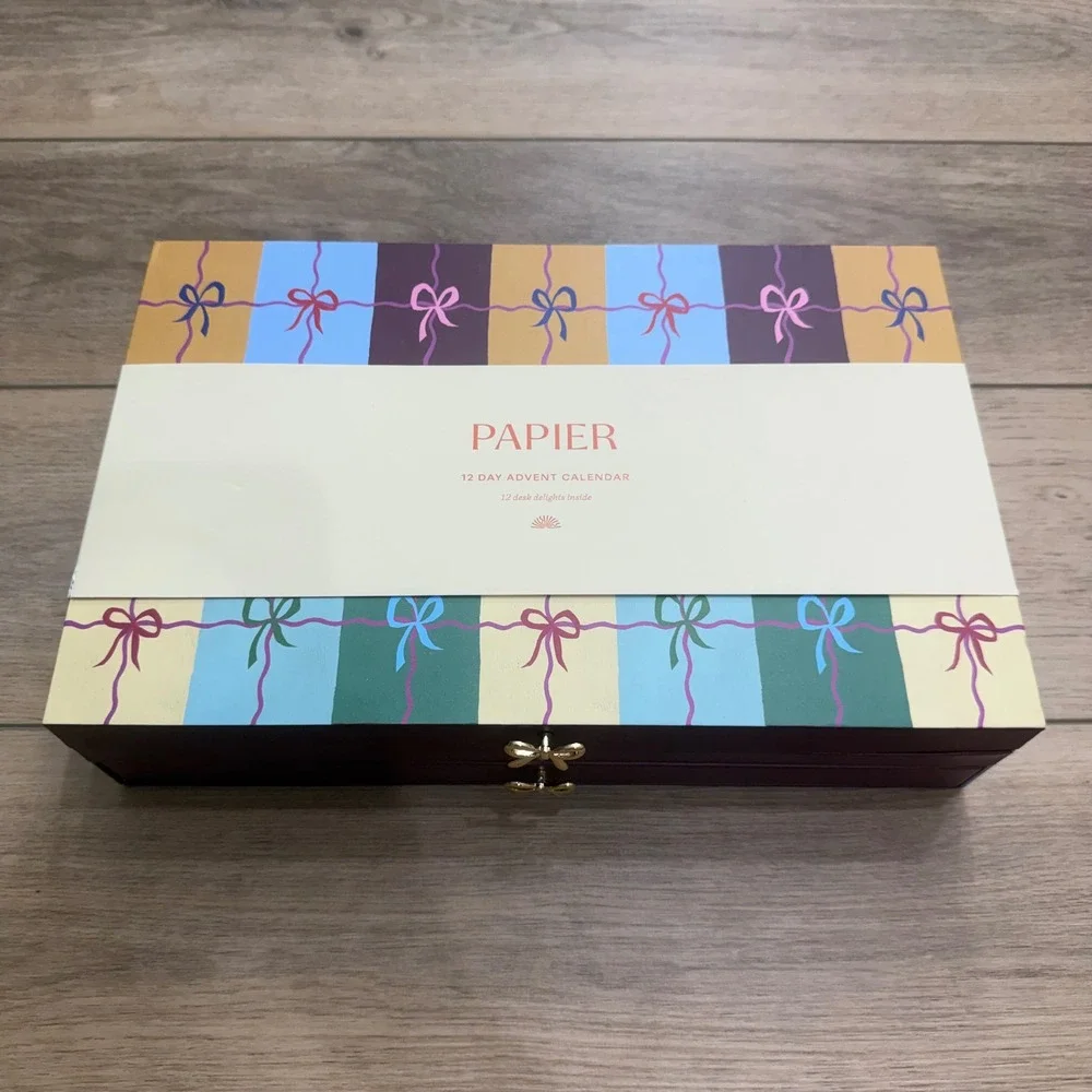 Papier x Anthropologie 12 Day Advent Calendar Desk Delights Stationery Gift Set